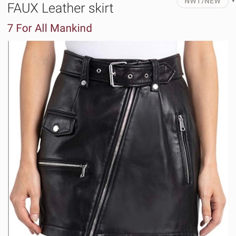 Faux leather skirt